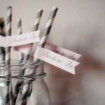 Bride To Be - Paper Drinking Straws And Flags: Set..