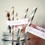 Bride To Be - Paper Drinking Straws And Flags: Set..