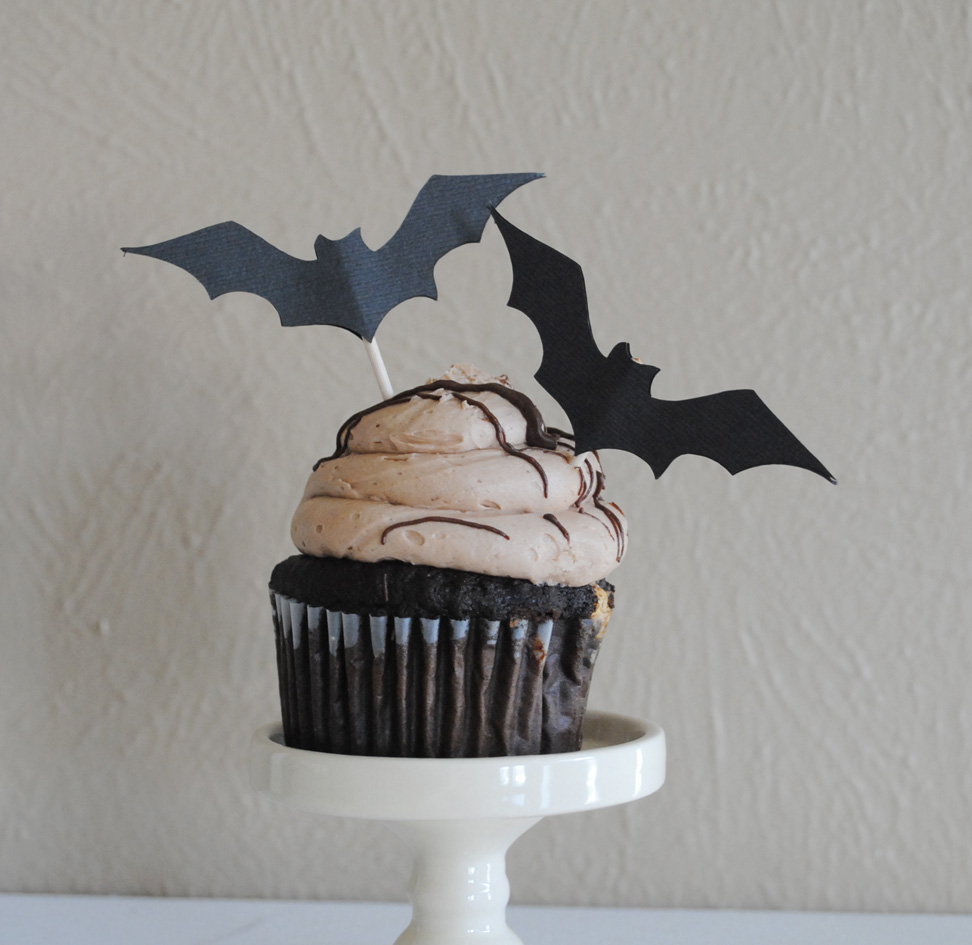 Halloween Bat Cupcake Toppers